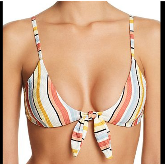 MINKPINK Other - MINKPINK Paradise Scoop Bralette Striped Bikini Top Small NWT